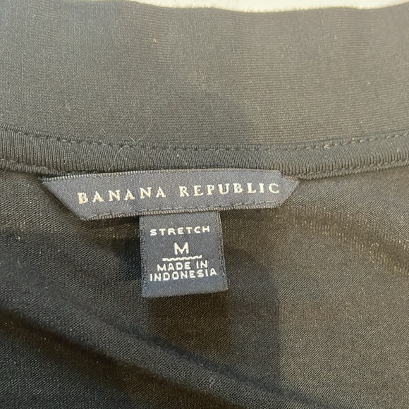 Banana Republic Stretch Jersey Wrap Dress, Black, Size M - Picture 9 of 10